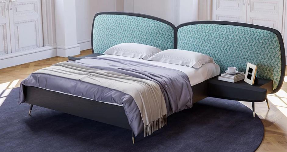 Luxury Bedroom Set Green / Black - 1 Double Bed with Headboard & 2 Bedside Tables - Luxury Bed by Luxury Group International