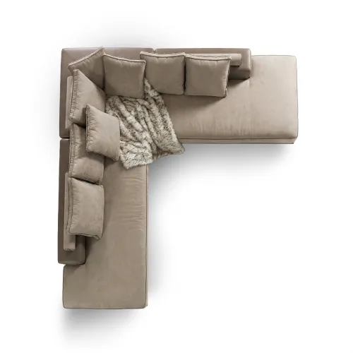 Luxus Beige Polsterecke Modernes Ecksofa mit Minimalistischem Europäischem Design von Luxury Group International