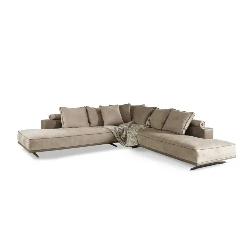 Luxus Beige Polsterecke Modernes Ecksofa mit Minimalistischem Europäischem Design von Luxury Group International