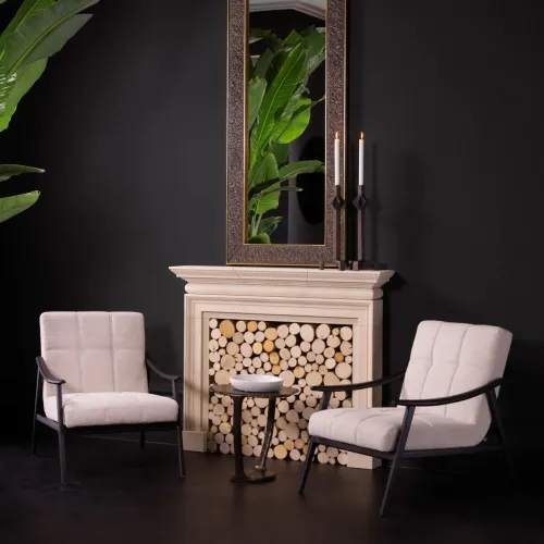 Luxury Black Bronze Finish Side Table for living room by Luxury Group International