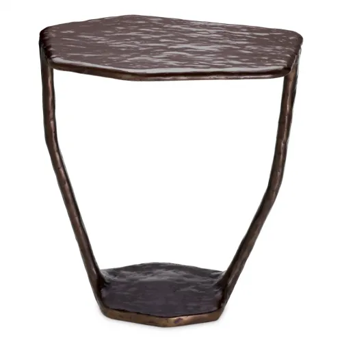 Luxury Black Bronze Finish Side Table for living room by Luxury Group International