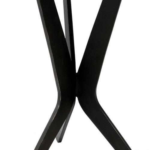 Luxury Black/Bronze Granite Round Side Table by Luxury Group International