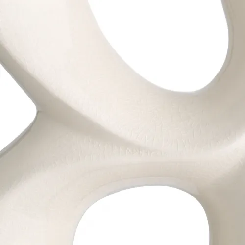 Lampada da tavolo di lusso in ceramica bianca con paralume ovale H. 89 cm di Luxury Group International