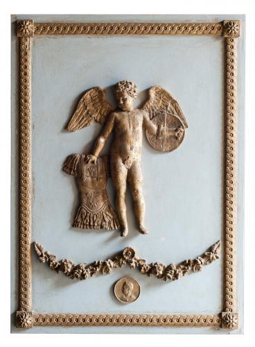 Luxus Cherub Relief Wandkunst-Panel mit neoklassischem europäischem Design von Luxury Group International