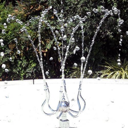 Luxury Circular Basin Baroque Fountain with Central Jet Water Display - Baroque Fountain Detail View by Luxury Group International