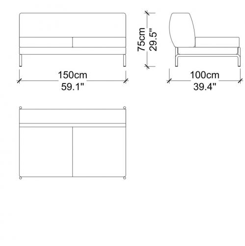 Luxury Corner Sofa Gray / Brass 390 cm - Luxury Sofa - Living Room & Hotel Furniture by Luxury Group International