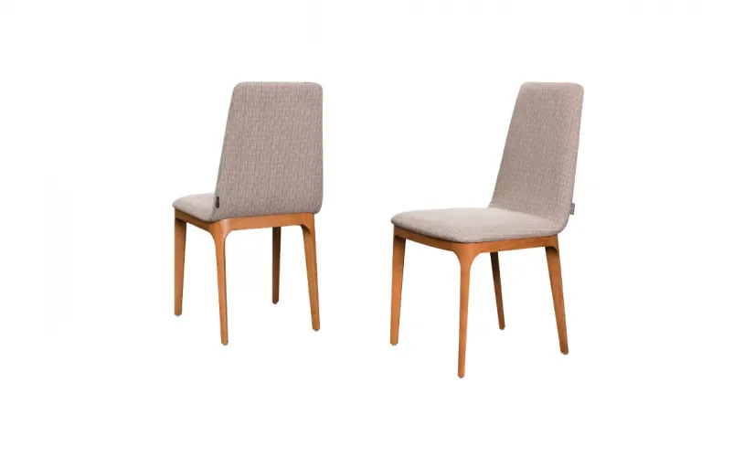 Luxury Cream Fabric Upholstered Armless Wooden Dining Chair by Luxury Group International