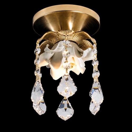 Luxury Crystal Floral Ceiling Light – Gold Flush Mount Decorative Ceiling Lamp by Luxury Group International