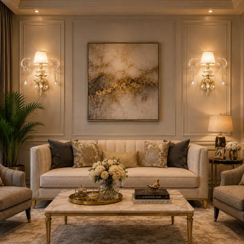 Luxury Crystal Wall Lamp with Floral Detailing & Ivory Pleated Shade by Luxury Group International