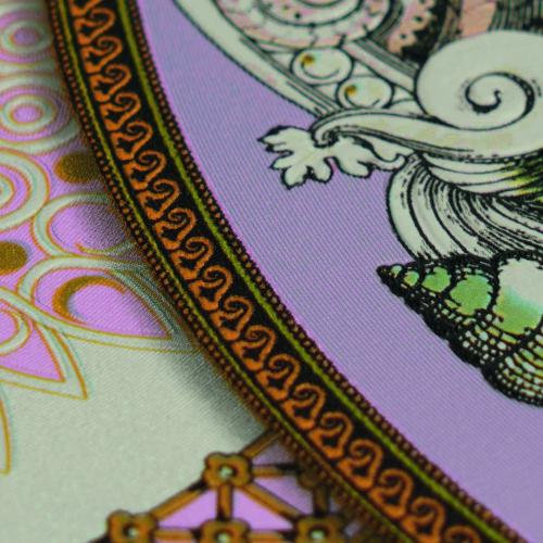 Versace Decorative Medusa Plates Multicolour non-woven Wallpaper by Luxury Group International