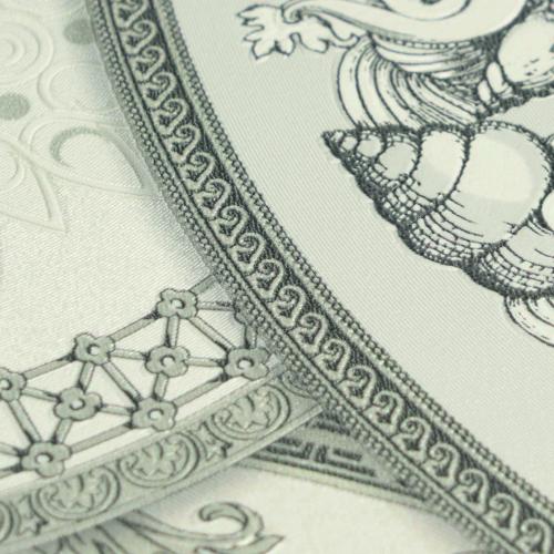 Versace Decorative Plates Baroque Designer Wallpaper in Grey Cream by Luxury Group International