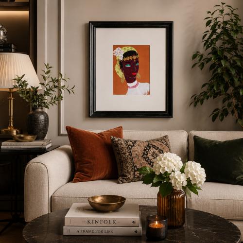 Quadro da Parete di Ritratto Esotico di Lusso con Design Illustrativo Culturale Contemporaneo di Luxury Group International