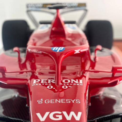 Luxury Formula Racing Car Modern Sculpture with Wall-Mounted Display Design - Modern Sculpture Detail View by Luxury Group International