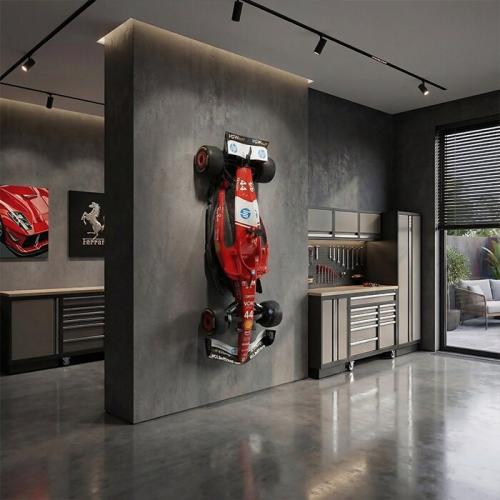 Luxury Formula Racing Car Modern Sculpture with Wall-Mounted Display Design - Modern Sculpture Front View by Luxury Group International