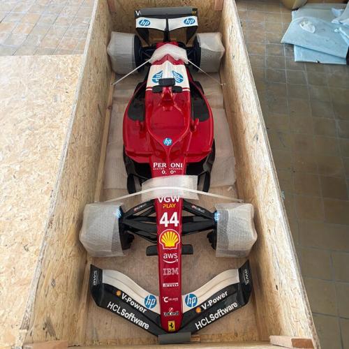 Luxury Formula Racing Car Modern Sculpture with Wall-Mounted Display Design - Modern Sculpture Lifestyle View by Luxury Group International