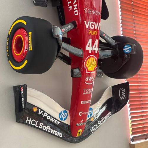 Luxury Formula Racing Car Modern Sculpture with Wall-Mounted Display Design - Modern Sculpture Top View by Luxury Group International