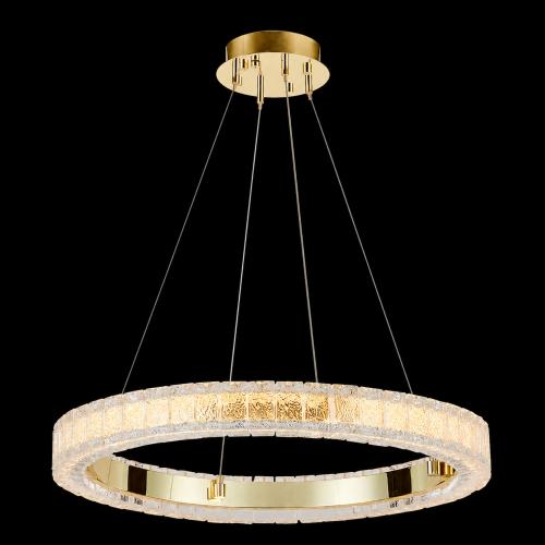 Luxury Gold Crystal Halo Ring Chandelier with Integrated LED Circular Design - Ø 80 CM by Luxury Group International