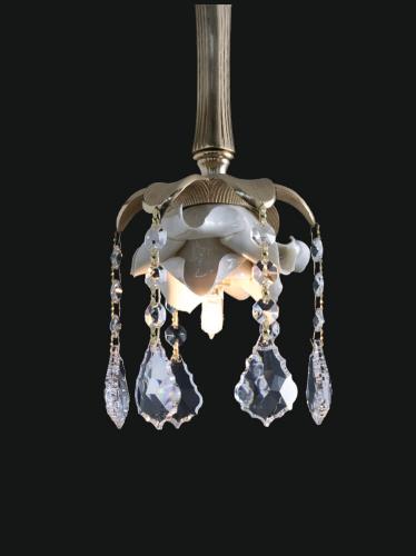 Luxury Gold Pendant Light with Crystal Drops & Floral Accent Detailing by Luxury Group International