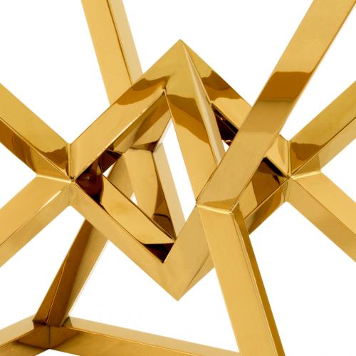 Luxus Goldpyramiden-Quadratischer Designer-Beistelltisch mit Glasplatte von Luxury Group International