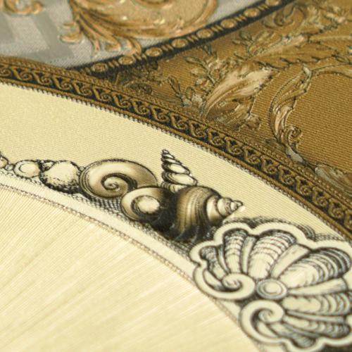Papel Pintado Artístico Redondo Ornamentado Versace Golden Baroque No Tejido por Luxury Group International