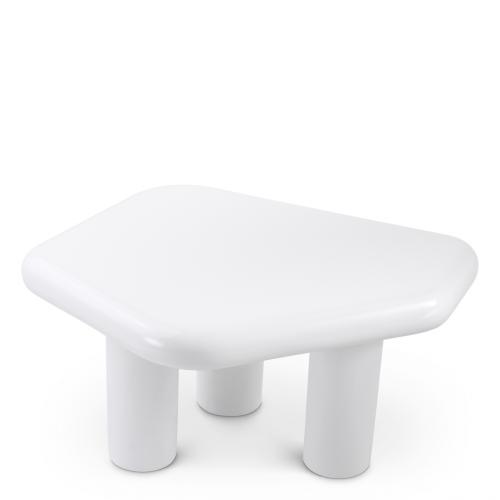 Luxury High Gloss White Side Table for living room by Luxury Group International