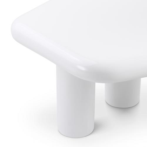 Luxury High Gloss White Side Table for living room by Luxury Group International