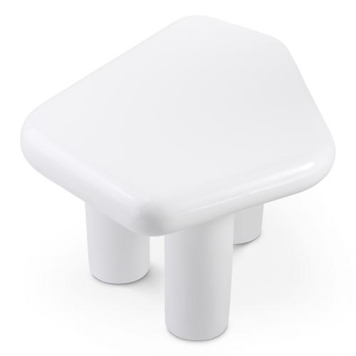 Luxury High Gloss White Side Table for living room by Luxury Group International