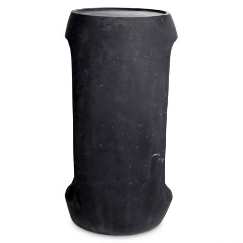 Mesa Auxiliar Escultural de Mármol Negro Pulido de Lujo por Luxury Group International