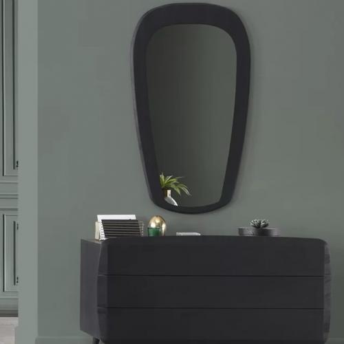 Luxury Matte Black Framed Wall Mirror by Luxury Group International