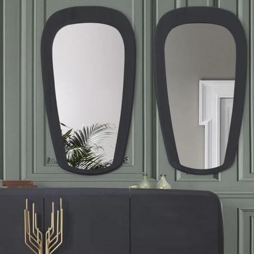 Luxury Matte Black Framed Wall Mirror by Luxury Group International