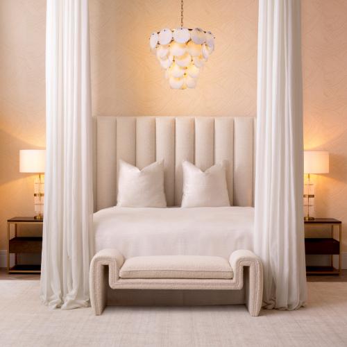 Luxury Mocha Oak/Copper Frame Side Table With Drawer by Luxury Group International