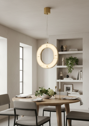 Lujoso Plafón de Alabastro LED Art Decó Moderno por Luxury Group International