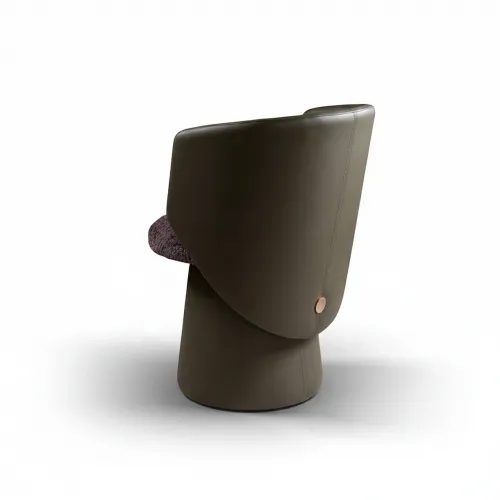 Dark brown & purple Luxury modern swivel armchair by Luxury Group International