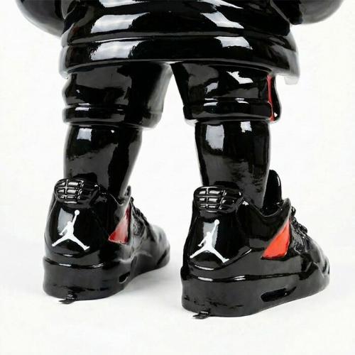 Luxury Modern Figure Sculpture with Streetwear Tracksuit Design - Modern Sculpture Detail View by Luxury Group International