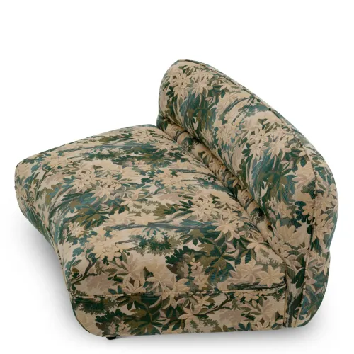 Divano Modulare di Lusso in Tessuto Verde Marston e Beige con Motivo Foglia Botanica di Luxury Group International