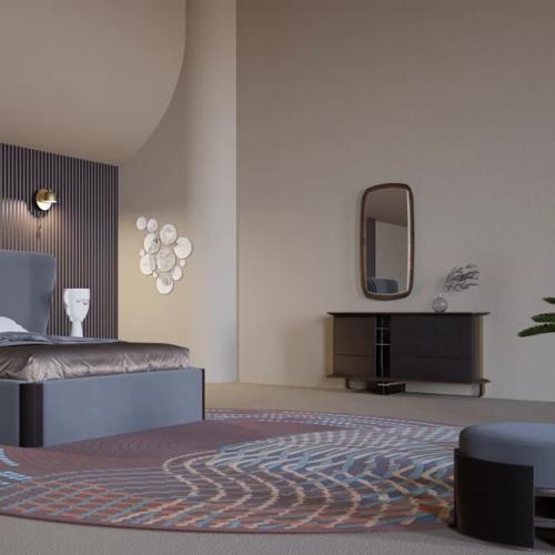 Cómoda de Madera con Chapado de Roble de Lujo con Acabado Marrón Oscuro y Detalles en Latón Antiguo por Luxury Group International