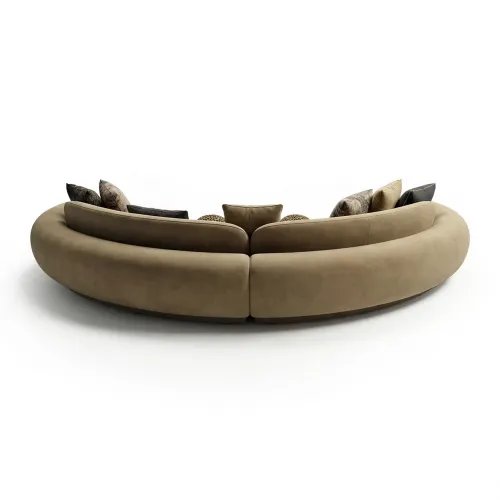 Luxus Olivgrünes Ecksofa mit geschwungener Form und skulpturalem europäischem Design von Luxury Group International
