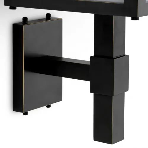 Luxury black frame outdoor wall light bronze / white H. 86 cm - Luxury outdoor lighting by Luxury Group International