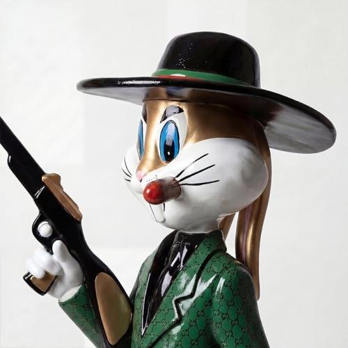 Luxury Rabbit Gangster Modern Sculpture - Modern Sculpture by Luxury Group International