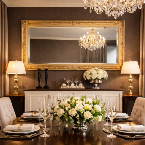 Luxus rechteckiger Barock-Wandspiegel in gealtertem Gold mit Rahmen in antiker Patina – 177 CM von Luxury Group International