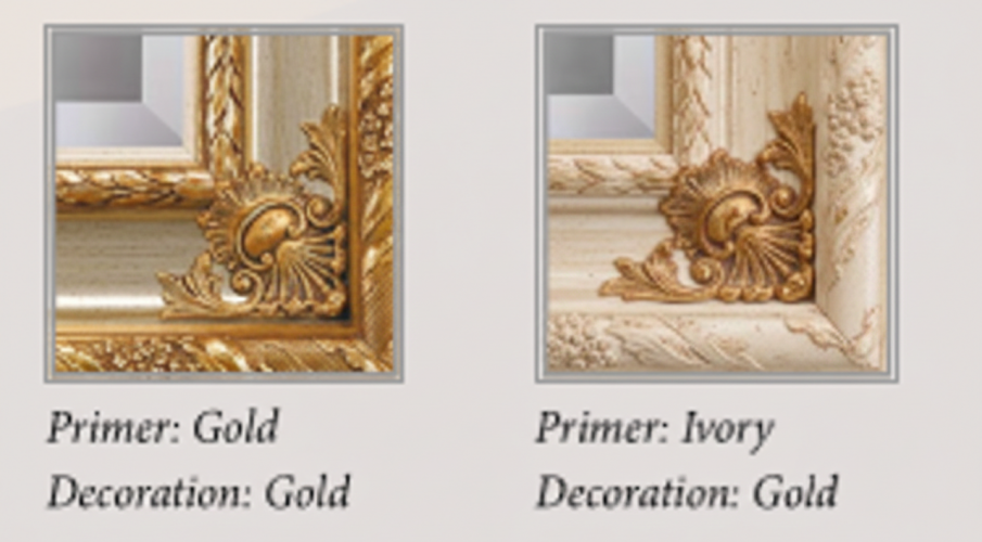 Luxus rechteckiger Barock-Wandspiegel in Gold mit mehrschichtigem, verziertem Rahmen – 184 CM von Luxury Group International