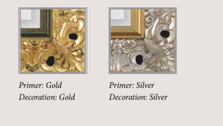 Luxury Rectangular Gold Baroque Wall Mirror with Sculpted Circular Medallion Border – 182 CM by Luxury Group International
