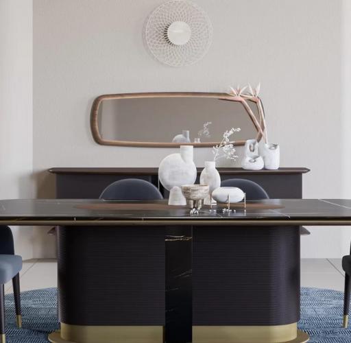 Luxury Rectangular Sideboard Wall Mirror by Luxury Group International