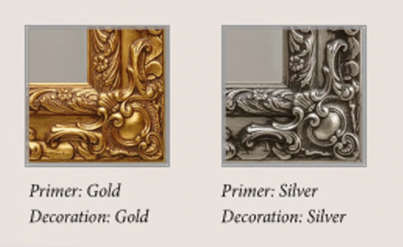 Luxus rechteckiger silberner Barock-Wandspiegel mit skulptiertem ornamentalen Rahmen – 182 CM von Luxury Group International
