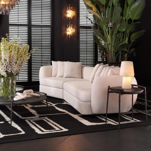 Luxury Round Grey Marble Top Bronze Finish Side Table For living room Grey/bronze by Luxury Group International