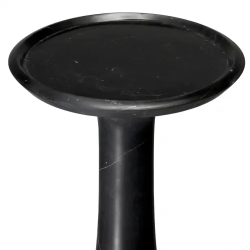 Table d'Appoint en Marbre Noir Sculpté de Luxe pour Salon par Luxury Group International
