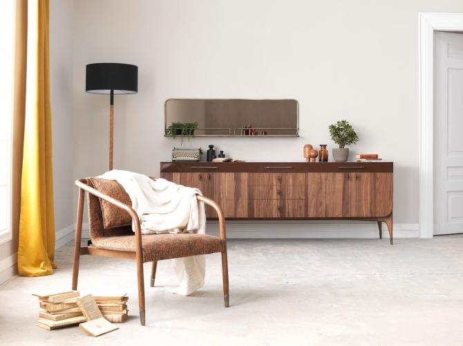 Buffet de Luxe en Bois Foncé Marron avec 6 Tiroirs et 4 Portes de Rangement par Luxury Group International