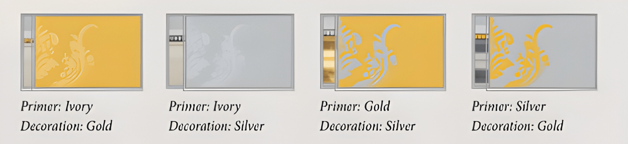 Luxus silberner Barock-Wandspiegel mit goldenen, skulptierten Eckverzierungen und vergoldetem innerem Rand - 185 CM von Luxury Group International