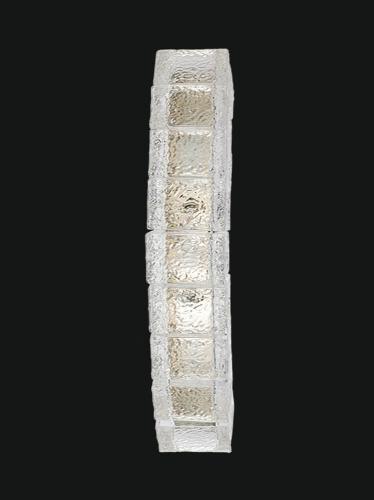Applique Murale Courbée en Cristal Argenté de Luxe avec Éclairage LED pour Intérieurs Contemporains par Luxury Group International