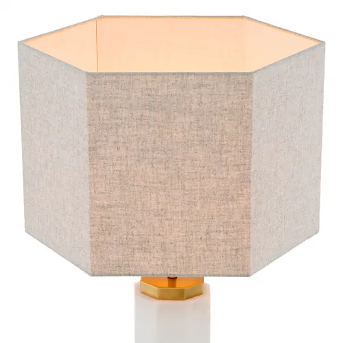 Lámpara de mesa de lujo alabastro / latón antiguo / blanco por Luxury Group International